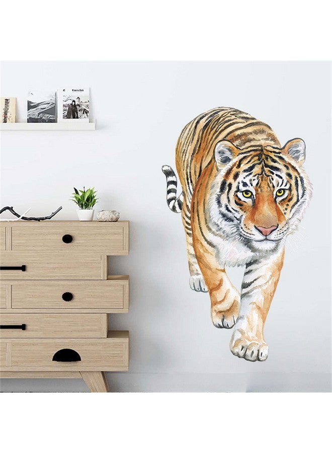 ROFARSO Lifelike Cool Tiger Jungle Animal Wall Stickers Removable Wall Decals Art Decorations Decor for Bedroom Living Room Murals - Image 2