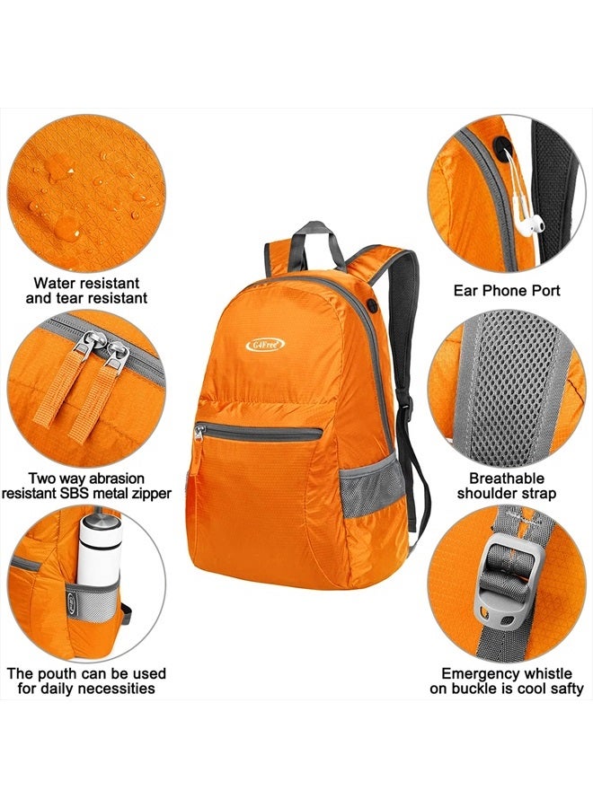 G4Free حقيبة ظهر قابلة للطي خفيفة الوزن سعة 20 لتر للسفر والمشي لمسافات طويلة للرجال والنساء - Image 4