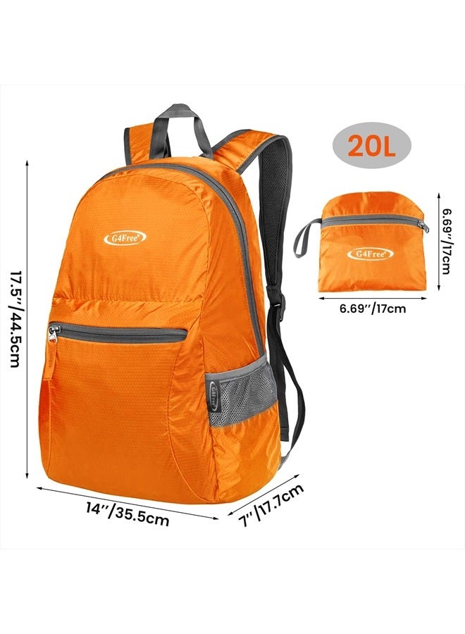 G4Free حقيبة ظهر قابلة للطي خفيفة الوزن سعة 20 لتر للسفر والمشي لمسافات طويلة للرجال والنساء - Image 2