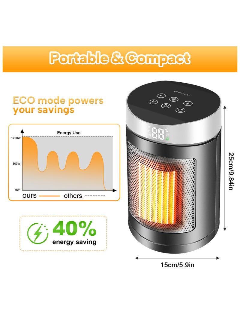 general UK Plug Electric Heater - 10-35℃ Adjustable Thermostat Portable Space Warmer for Home Office - Image 4