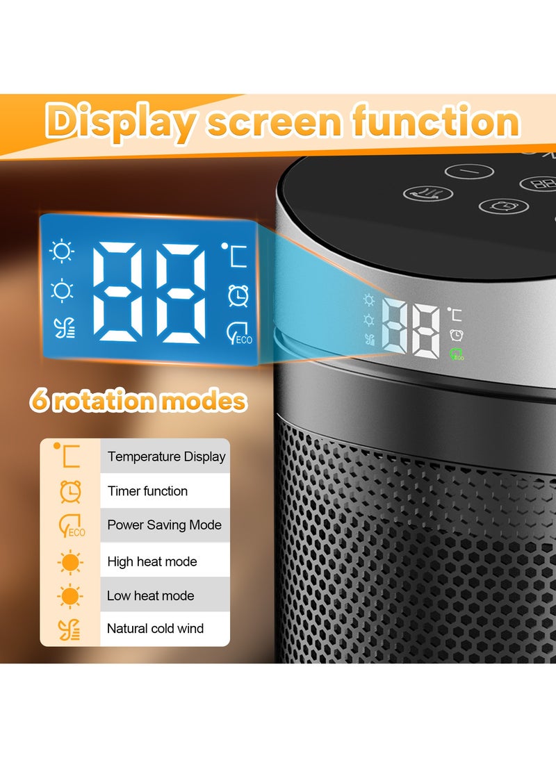 general UK Plug Electric Heater - 10-35℃ Adjustable Thermostat Portable Space Warmer for Home Office - Image 2