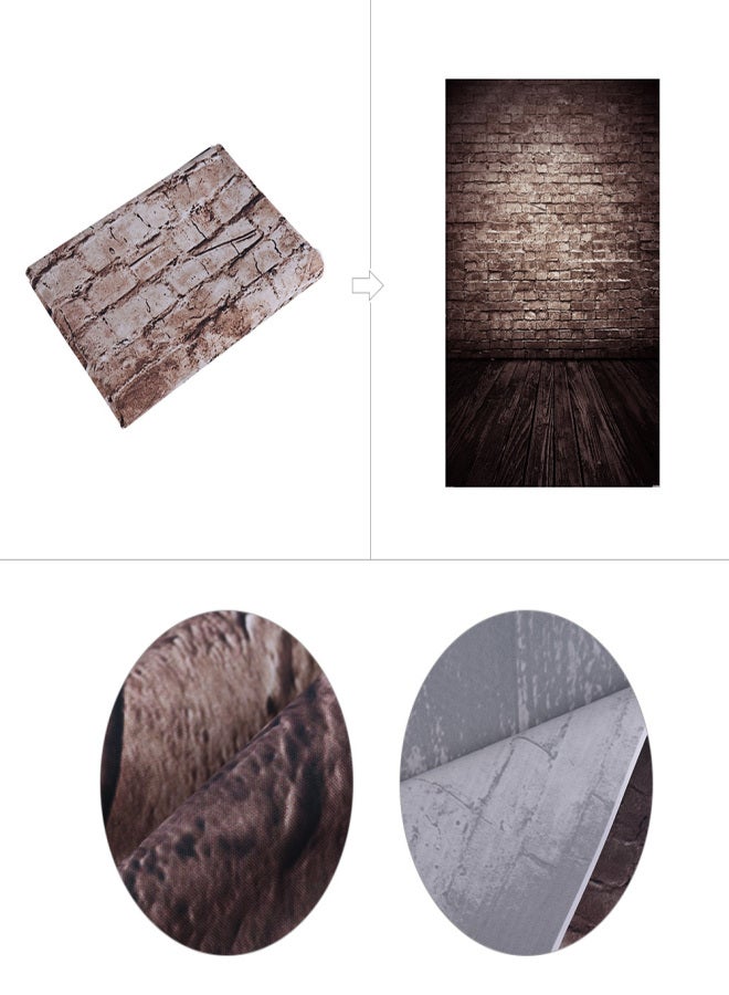 ANDOER 1.5* 2.1m/5* 7ft Retro Photography Background Abstract Old Master Brick Wall Wood Floor Backdrop Photo Studio Props - Image 5