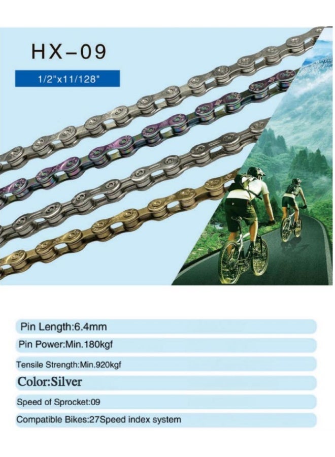 6/7/8/9/10/11/12 speed bicycle chain set, bicycle chain, with hook bicycle buckle, reusable (single speed chain) - Image 5