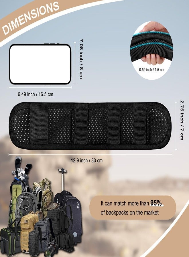 ZINZ 2-Pack Universal Shoulder Pad with Ultra Thick Cushion for Bag Luggage Bag Crossbody, Plus Long & Anti-Slip & Breathable,Black - Image 2