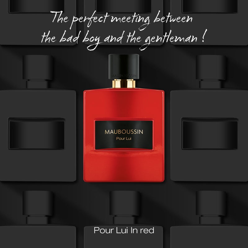 Mauboussin - Pour Lui In Red 100ml (3.3 Fl Oz) - Eau de Parfum for Men - Woody & Spicy Scents - Image 2