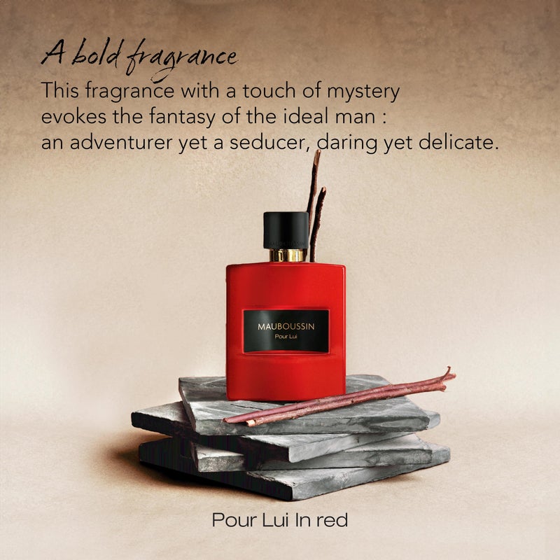 Mauboussin - Pour Lui In Red 100ml (3.3 Fl Oz) - Eau de Parfum for Men - Woody & Spicy Scents - Image 3