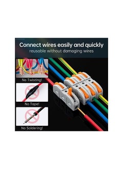 The Bros Electrical Connector Terminal, 34PCS Lever Wire Connectors, SPL-1 Electrical Connectors, Compact Wire Connector, Flame Retardant Terminals Blocks for Circuit Inline 28-12 AWG  - Image 2