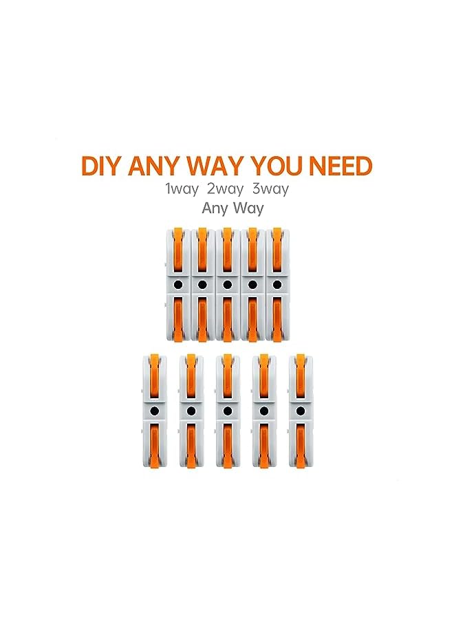 The Bros موصل كهربائي طرفي، 34 قطعة موصلات سلك رافعة، موصلات كهربائية SPL-1، موصل سلك مدمج، كتل طرفية مقاومة للاشتعال للدائرة المتصلة 28-12 AWG - Image 3