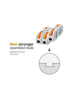 The Bros Electrical Connector Terminal, 34PCS Lever Wire Connectors, SPL-1 Electrical Connectors, Compact Wire Connector, Flame Retardant Terminals Blocks for Circuit Inline 28-12 AWG  - Image 4