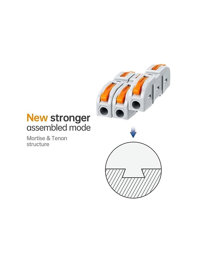 The Bros موصل كهربائي طرفي، 34 قطعة موصلات سلك رافعة، موصلات كهربائية SPL-1، موصل سلك مدمج، كتل طرفية مقاومة للاشتعال للدائرة المتصلة 28-12 AWG - Image 4