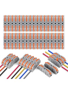 The Bros Electrical Connector Terminal, 34PCS Lever Wire Connectors, SPL-1 Electrical Connectors, Compact Wire Connector, Flame Retardant Terminals Blocks for Circuit Inline 28-12 AWG  - Image 1
