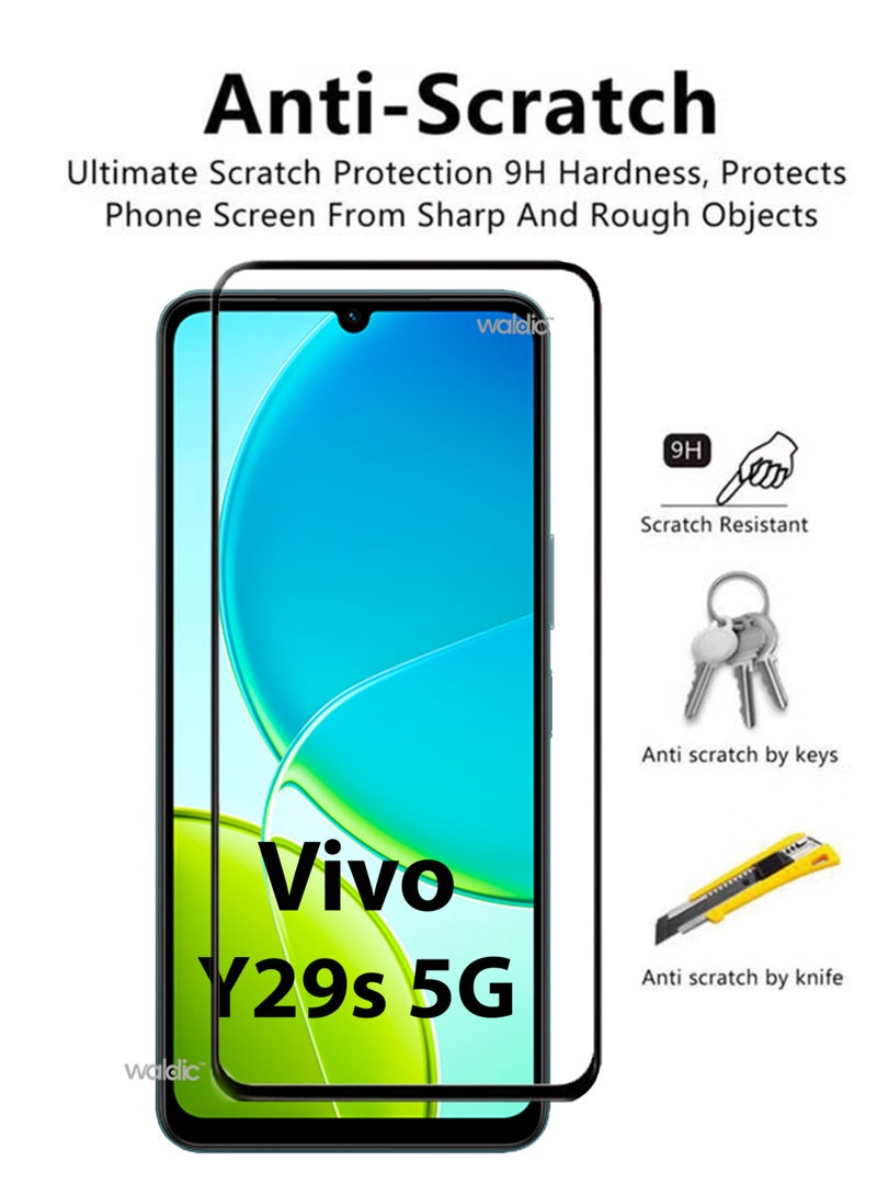 Waldic Vivo Y29s 5G Screen Protector | Tempered Glass Compatible with Vivo Y29s 5G | Screen Protector Full HD Quality Tempered Glass Anti-Scratch Edge to Edge Coverage with Easy Installation Kit - Black  - Image 3