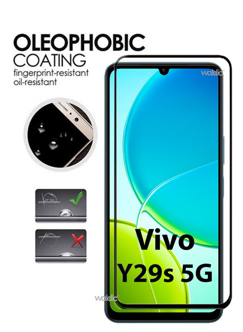Waldic Vivo Y29s 5G Screen Protector | Tempered Glass Compatible with Vivo Y29s 5G | Screen Protector Full HD Quality Tempered Glass Anti-Scratch Edge to Edge Coverage with Easy Installation Kit - Black  - Image 4