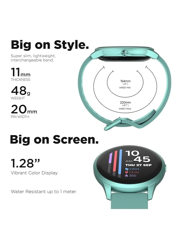 iTouch iTouch Unisex Interactive Sports 4 Watch Ocean Green/Ocean with Silicone Strap, TP4R01-ON1