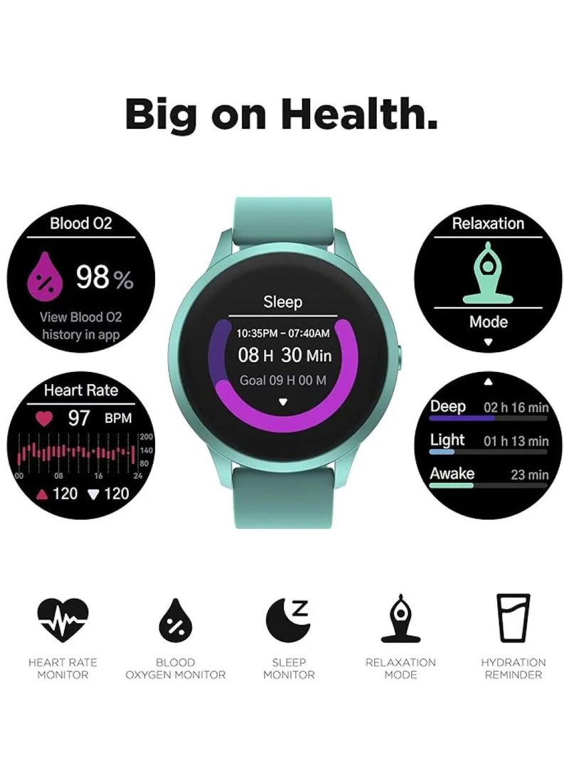 iTouch iTouch Unisex Interactive Sports 4 Watch Ocean Green/Ocean with Silicone Strap, TP4R01-ON1
