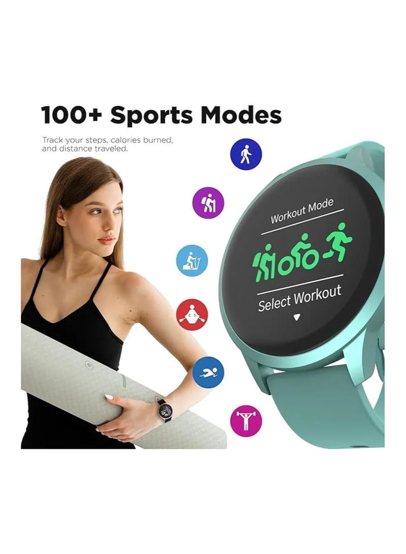 iTouch iTouch Unisex Interactive Sports 4 Watch Ocean Green/Ocean with Silicone Strap, TP4R01-ON1