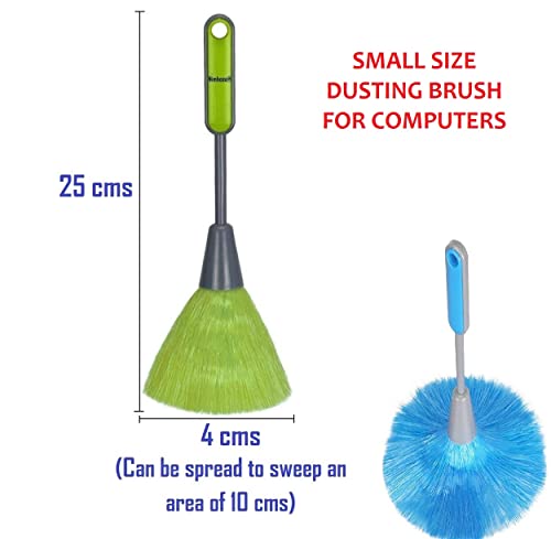 Nimbose® Mini Electrostatic Soft Whisk Mini Screen Cleaning Brush Duster, Manual Anti-Static Sweeper Broom (Multicolor, Pack of 3) - Image 2