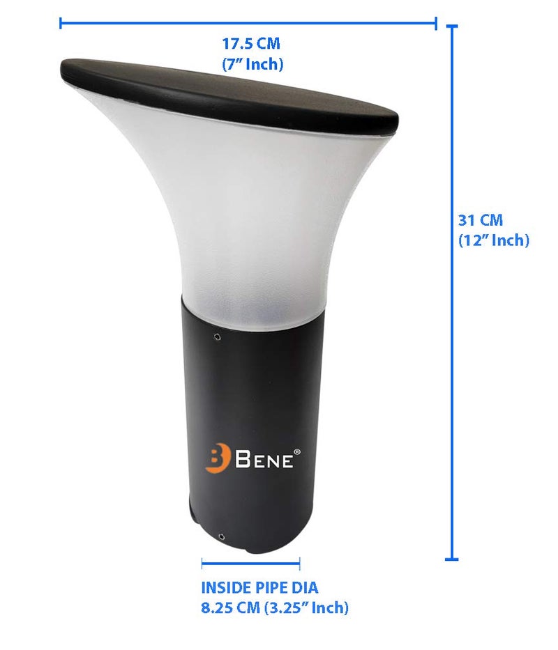 BENE Eden Outdoor Lamp, Grey, Round, 17cms, Pack of 2 - Image 2