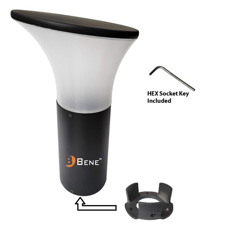 BENE Eden Outdoor Lamp, Grey, Round, 17cms, Pack of 2 - Image 3