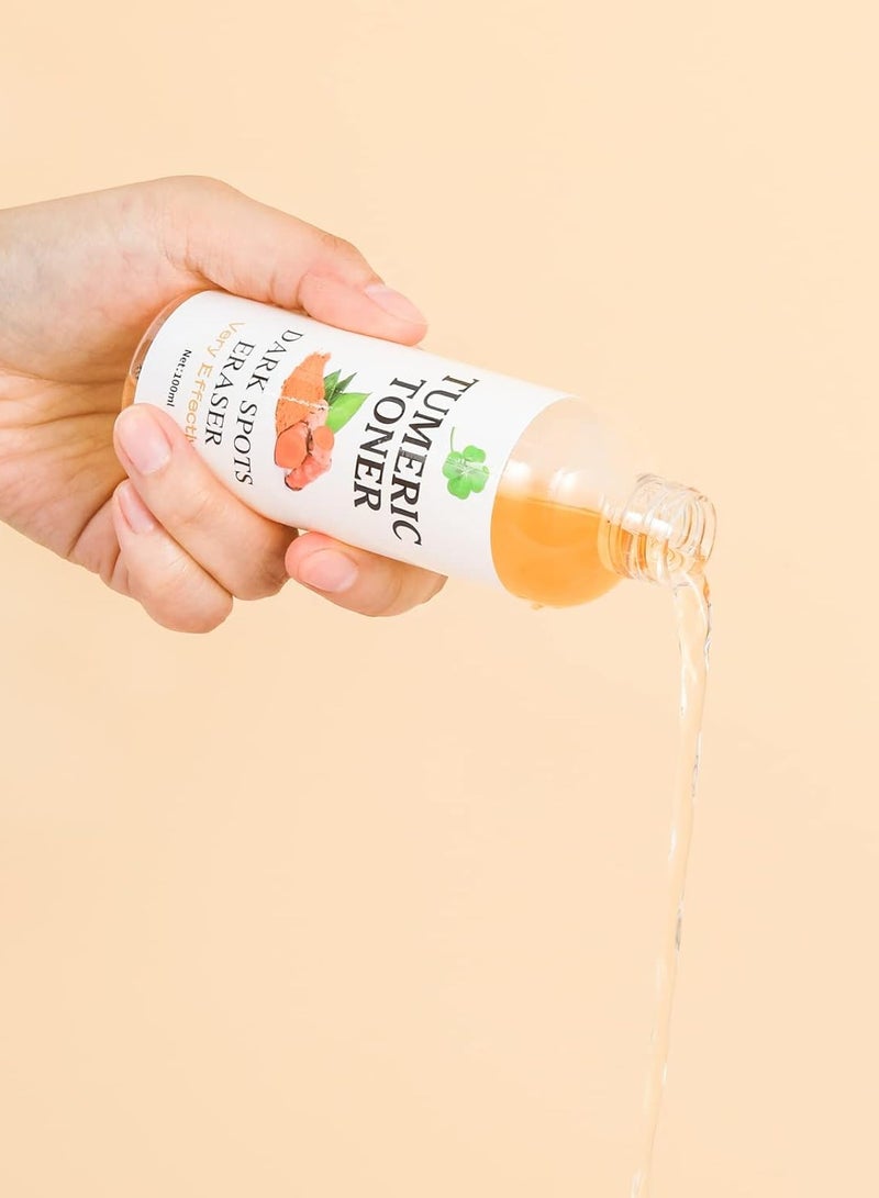 Turmeric Dark Spot Correcting Toner 100ml for Face Brightening Treatment Reduces Hyperpigmentation and Acne Blemishes Hydrates and Improves Skin Tone for All Skin Types