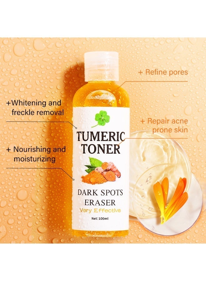 MOOYAM Turmeric Dark Spot Correcting Toner 100ml for Face Brightening Treatment Reduces Hyperpigmentation and Acne Blemishes Hydrates and Improves Skin Tone for All Skin Types - Image 3