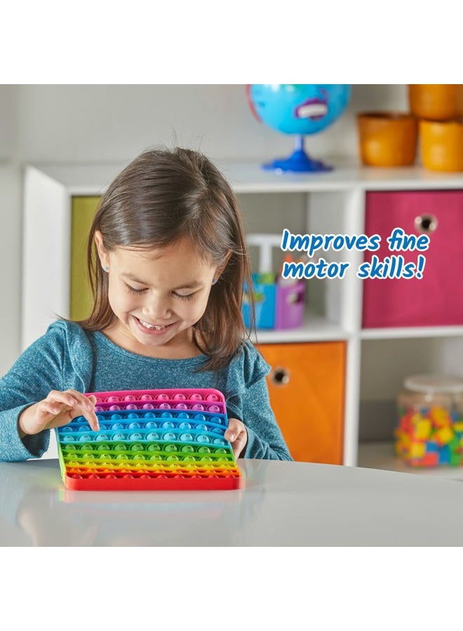 hand2mind Learning Resources Hundred Board Sensory Bubble Popper, Pop for Counting, Push Pop Fidget Toys, Multiplication Practise, Fine Motor Skills Toys, Focus Tools for Kids, Quiet Fidgets for Classroom - Image 5
