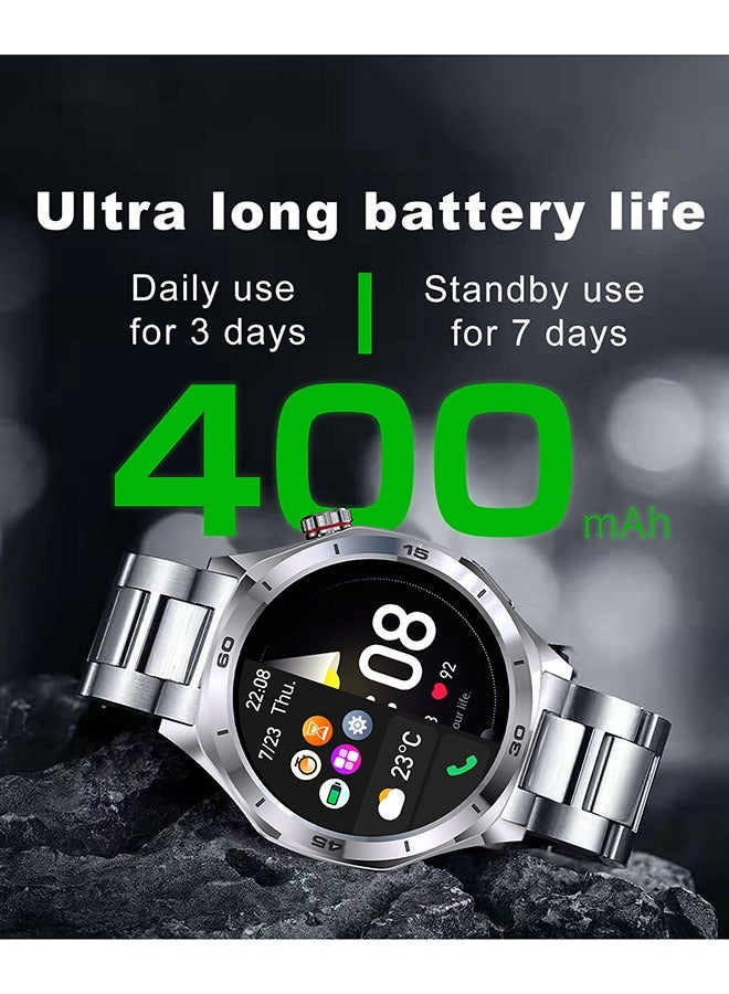 RollsTimi  Smart Watch 1.52 inch Smartwatch Fitness Running Watch Bluetooth Pedometer Call Reminder Activity Tracker Compatible with Android iOS Women Men Hands-Free Calls Waterproof Media Control - Image 4