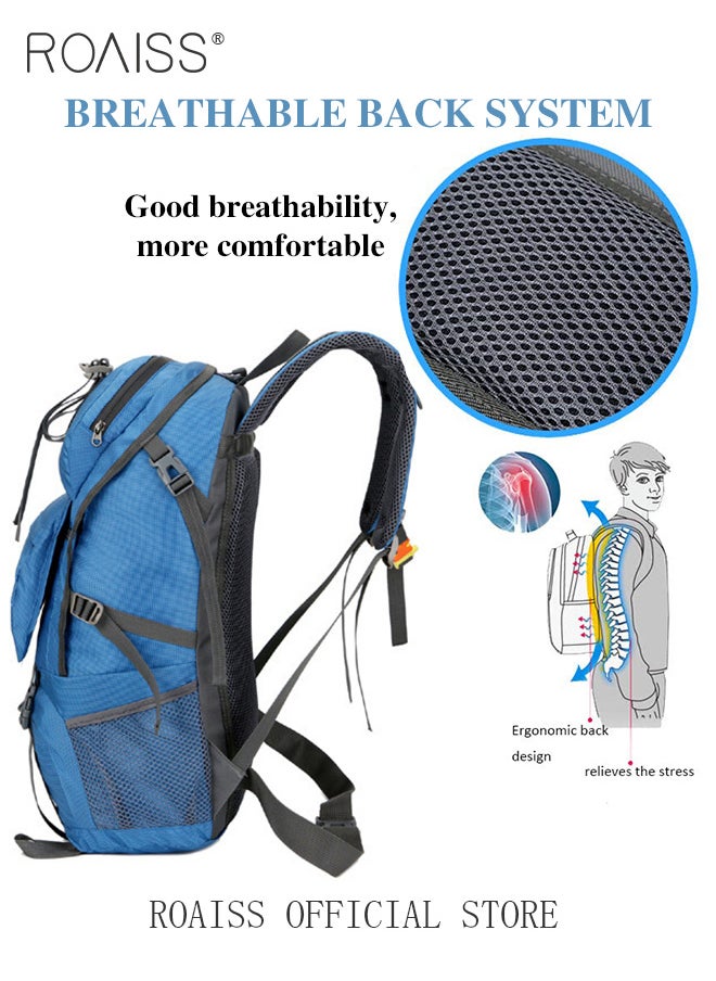 Multifunctional Outdoor Backpack for Unisex Large Capacity Mountaineering Bag with Durable Fabric Multiple Pocket Storage Design Includes Separate Shoe Compartment and Ergonomic Back with Air Cushioni