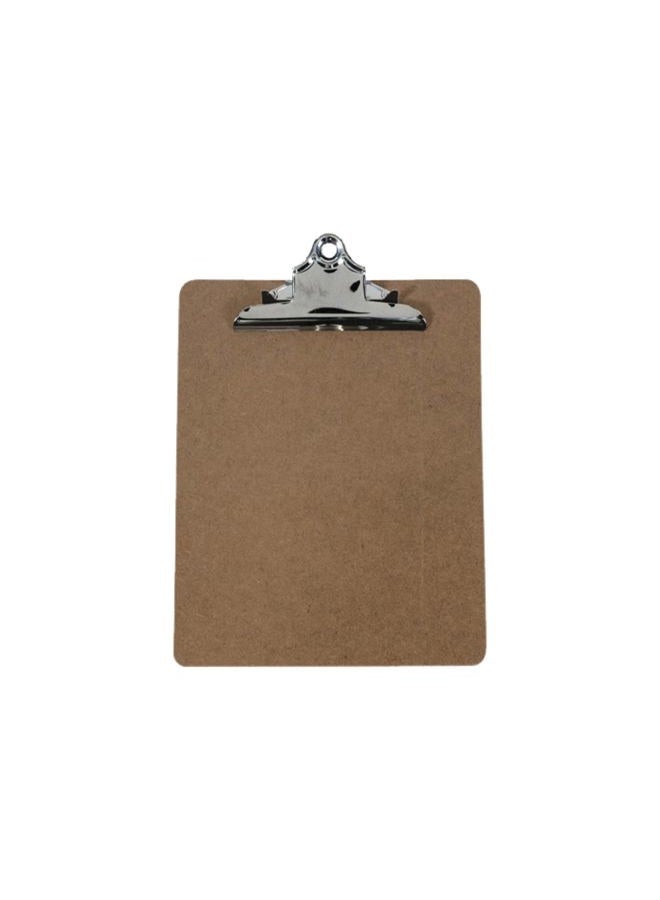 School Smart Hardwood Clipboard - Letter Size Bright Nickel 9 X 12-1/2 in - Image 1