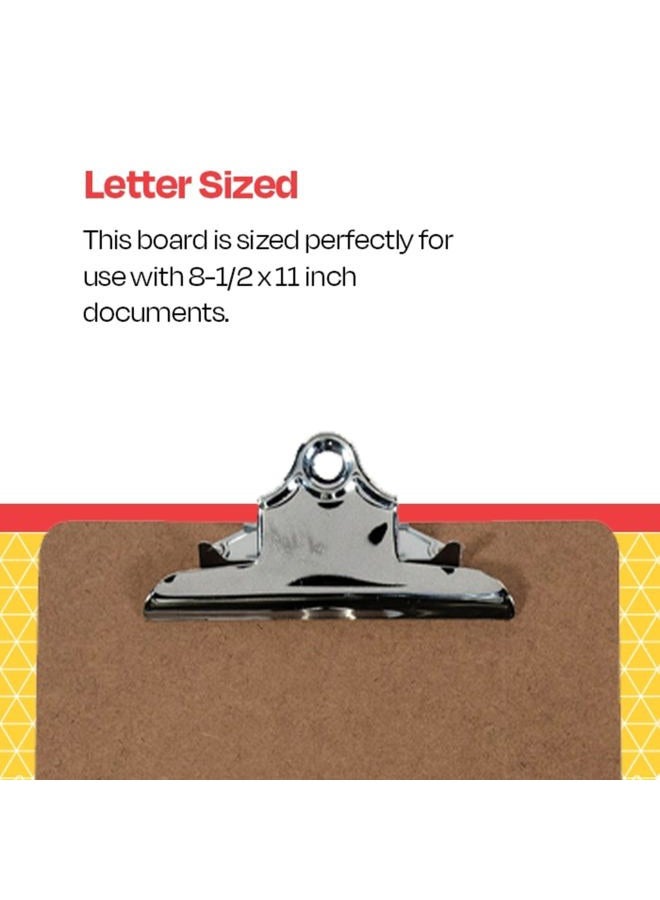 School Smart Hardwood Clipboard - Letter Size Bright Nickel 9 X 12-1/2 in - Image 5