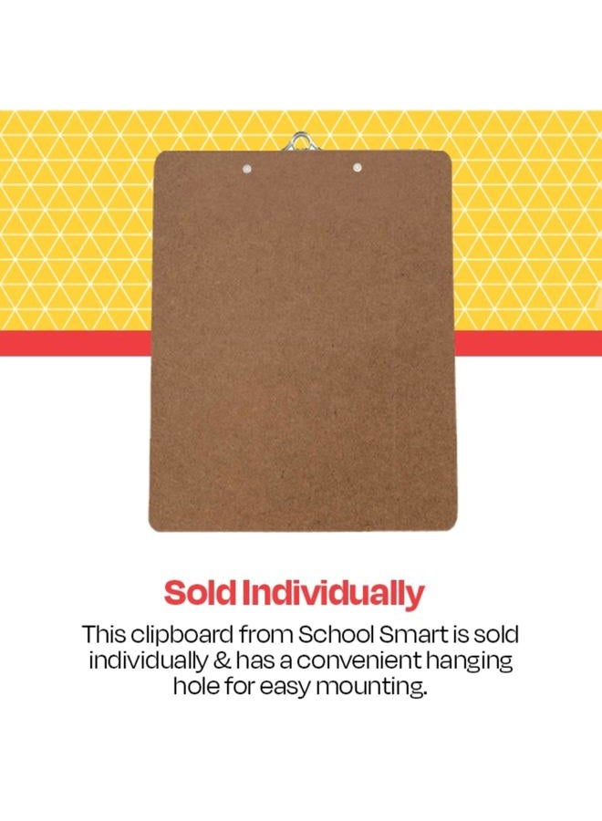 School Smart Hardwood Clipboard - Letter Size Bright Nickel 9 X 12-1/2 in - Image 4