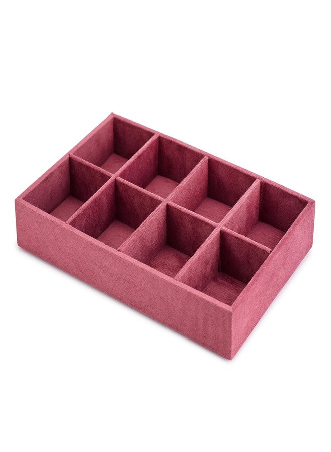 Azyeea - Bangle Storage Box in 8 slots Chudi kada & Bracelets holder Box for Bridal,–Durable & Elegant Bangle Holder for women/removal & adjustable slots in this box (11.5X7.5X1.8 Inch) /Dark Pink/ - Image 3