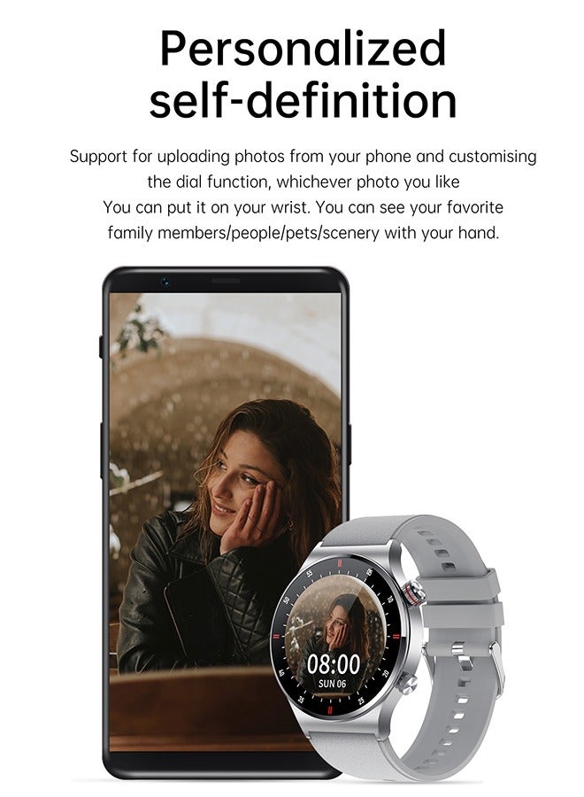 RollsTimi  Smart Watch for Men, 1.28" HD Touch Screen Fitness Tracker, Make/Answer Calls, Heart Rate Monitor, IP67 Waterproof, Sleep & Activity Tracking Smartwatch for Android IOS,Silver - Image 5