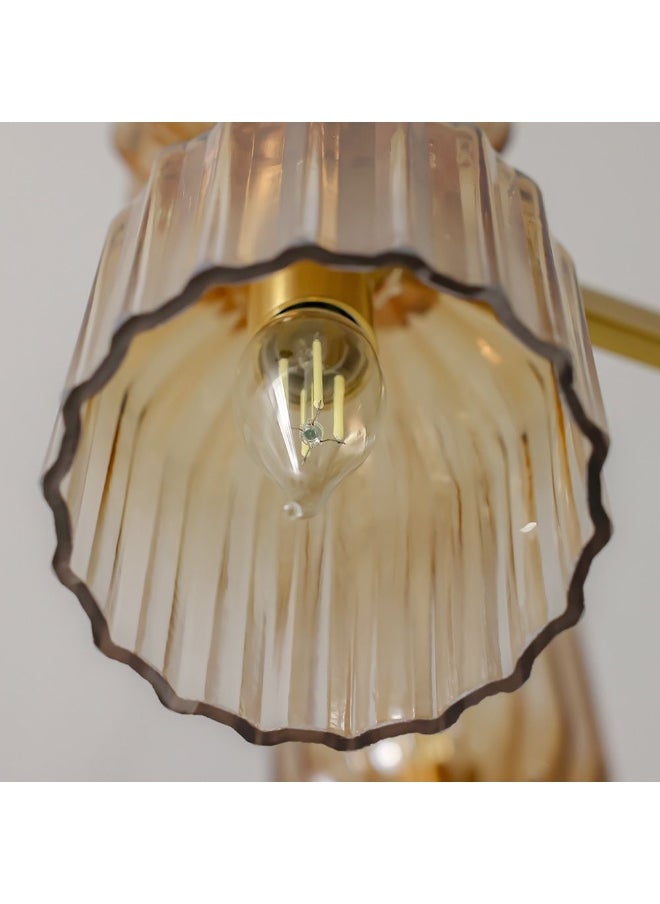 DANUBE HOME Danube Home Turin Modern Chandelier For Bedroom| 12-Lights Indoor Lighting Fixture With E14 Socket| Metallic Frame| Hanging Lights|Ceiling Lights| Pandent Lights| L60xW60xH42cm (1 Year Warranty)  - Image 3