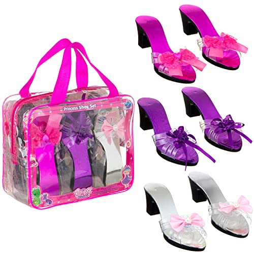 PRINCESS EXPRESSIONS Expressions 3-Pack Set of Kids Heels - Bright Colored Princess Dress Up Shoes, Pretend Play High Heels for Kids, Princess Play Dress Shoes for Girls -Toddler Size 7-10 - Image 1