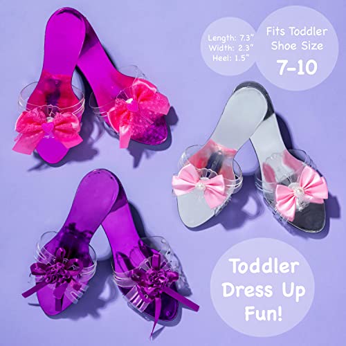 PRINCESS EXPRESSIONS Expressions 3-Pack Set of Kids Heels - Bright Colored Princess Dress Up Shoes, Pretend Play High Heels for Kids, Princess Play Dress Shoes for Girls -Toddler Size 7-10 - Image 4