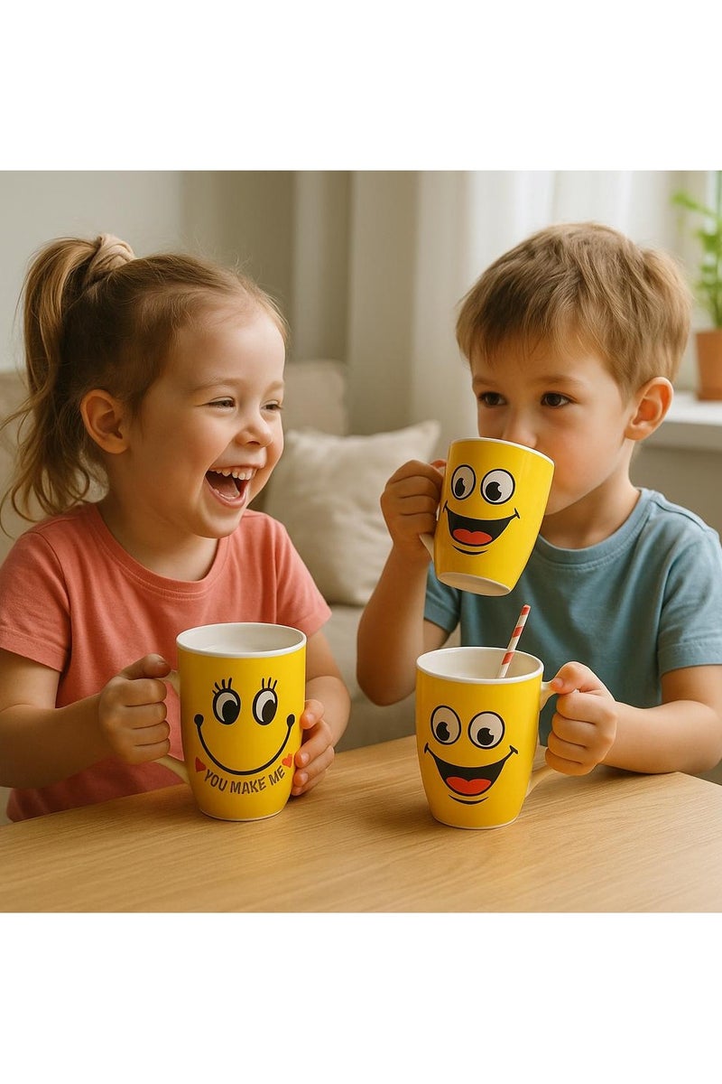 دا ارتفول بليند مجموعة من 4 أكواب قهوة سيراميك، سعة 16 أونصة - Image 4