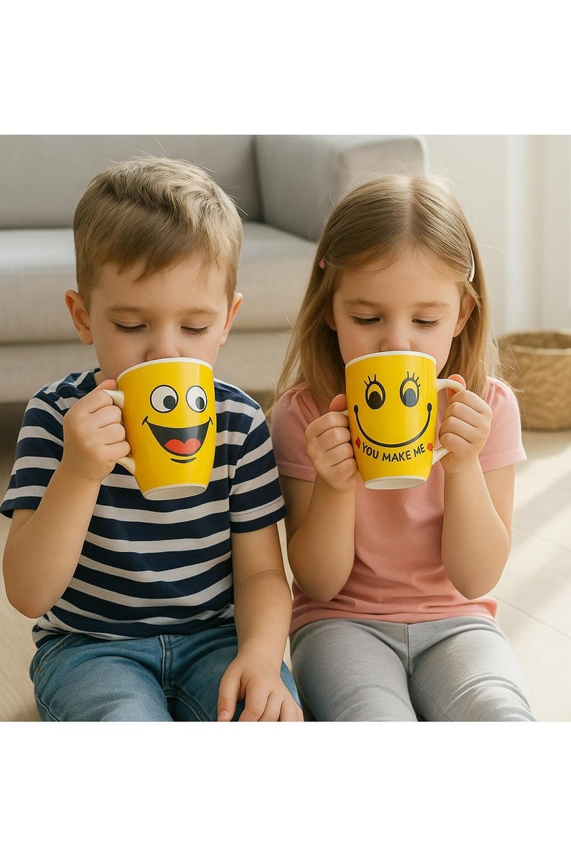 دا ارتفول بليند مجموعة من 4 أكواب قهوة سيراميك، سعة 16 أونصة - Image 5