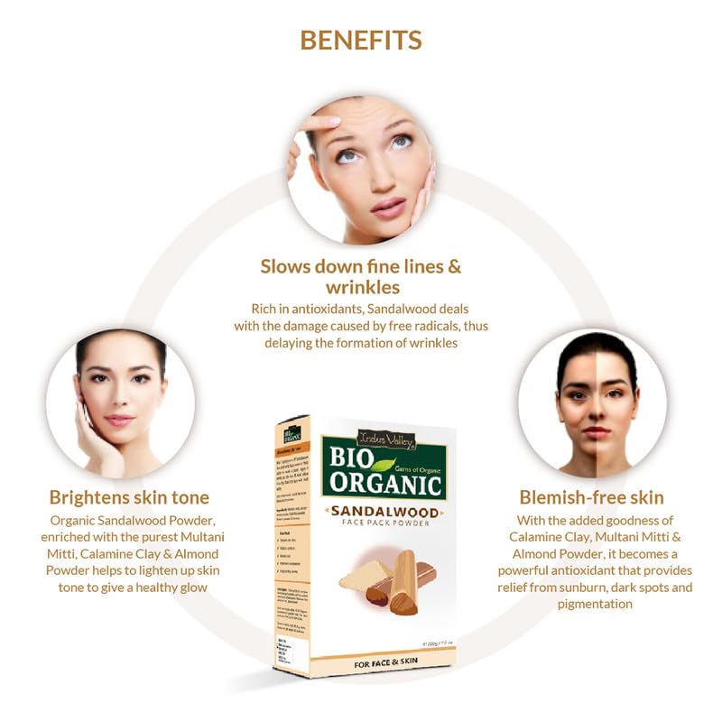 Indus Valley INDUS VALLEY Bio Organic NonToxic Aloe Vera Gel Sandalwood for Acne Scars Glowing Radiant Skin Treatment 175ml 200g - Image 5