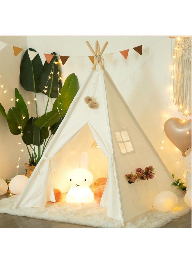 RONG FA Rongfa Teepee Tent For Kidsportable Children Play Tent Indoor Outdoor (White) - Image 2