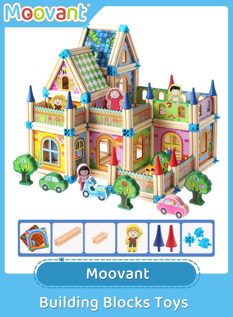موفانت 268 قطعة من ألعاب مكعبات البناء، مجموعات بناء للأطفال، ألعاب مونتيسوري للبناء المتراص لمرحلة ما قبل المدرسة، أنشطة تعليمية STEM - Image 1