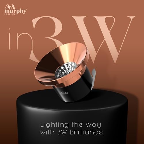 Murphy 3W Rose Gold Finish Button LED Spot Lights | Pack of 15 | Warm White (Golden Yellow) | Perfect for Home & Commercial Spaces - Image 3