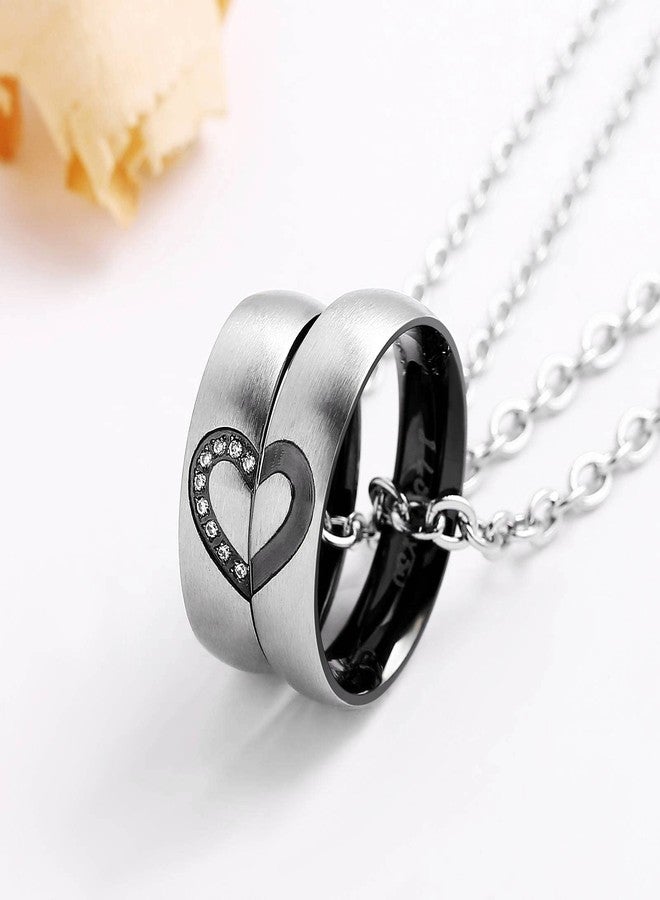 ANAZOZ Promise Rings for Girlfriend, Stainless Steel Rings for Women I Love You Engraved Zirconia Women Rings Size 5 - Image 5