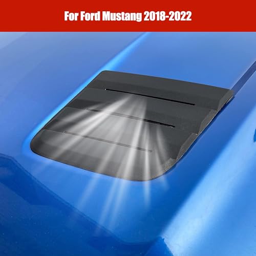 KAKABAS Hood Vent Cover Compatible with Ford Mustang ROUSH Model 2018 Accessories Machine Cover, 3D Decorative Panel, 2 Pcs Black - Image 3