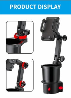 GROIC Car Cup Holder Phone Mount, 2 in 1 Universal Cell Phone Mount for Car, Adjustable Long Gooseneck Phone Holder 360° Strong Cup Holder for Car, Automobile Cradles,Automotive Interior  - Image 5