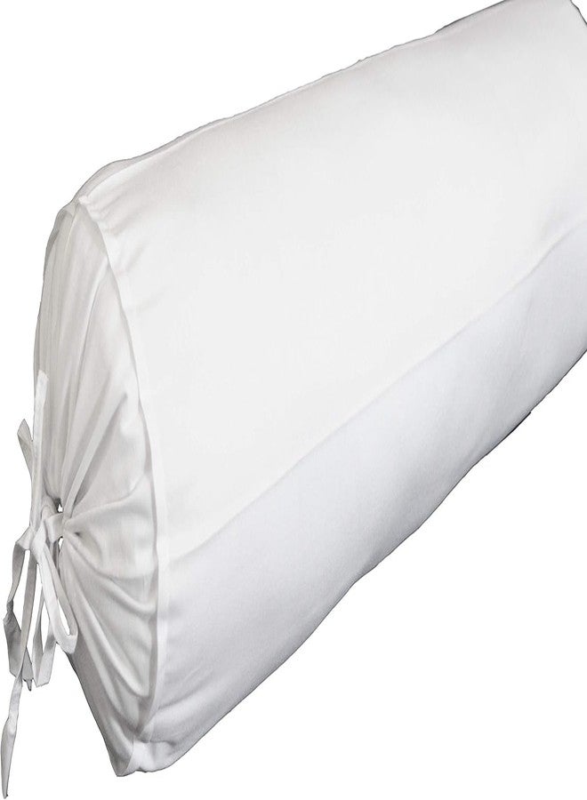 Saffron HANDICRAFTS Cotton 240TC - Bolster Cover Full Round Removable Cover for Neck Roll, Leg Rest,Yoga Practice, Meditation, Bed Sofa Couch (White, 6"x16" (15 cm x 40 cm)) - Image 4