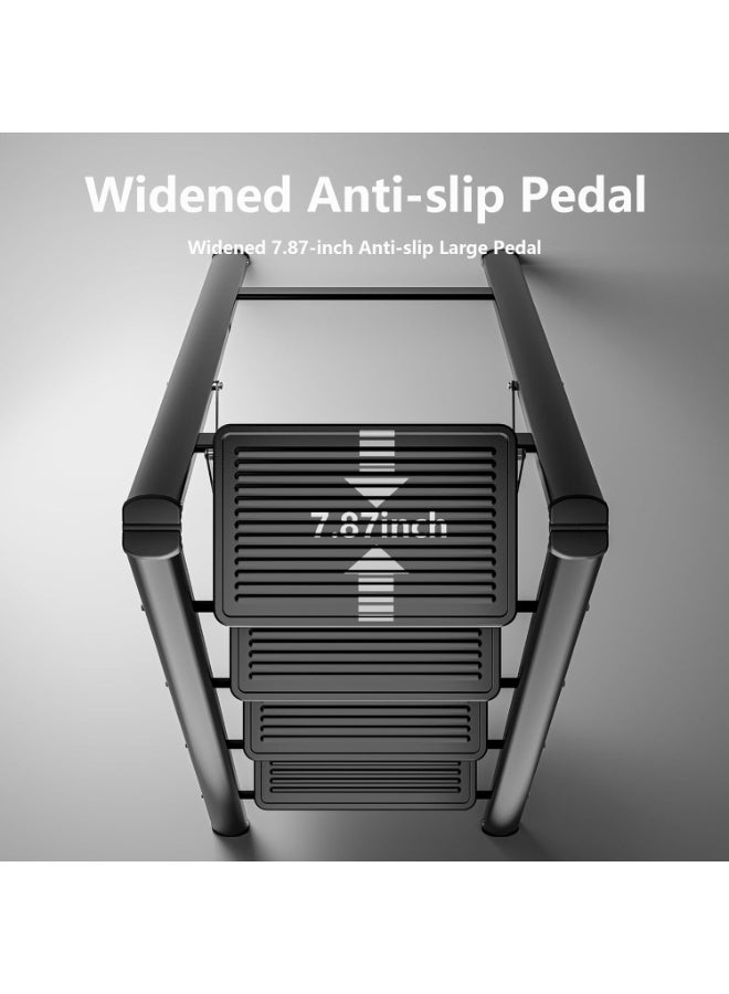 4-Step Folding Step Ladder – Heavy-Duty 330 lbs Capacity Step Stool for Adults – Portable Closet Step Stool with Anti-Slip Wide Pedals – Sturdy Folding Ladder for Home, Kitchen, and Office - Image 5