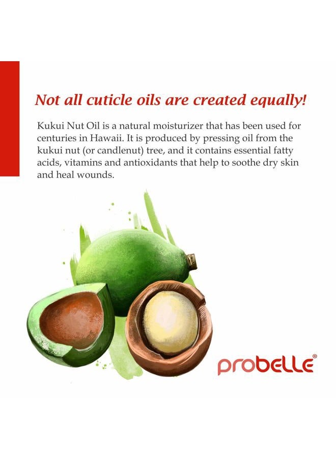 Probelle Kukui Nut Oil Botanical Cuticle Oil, conditions and softens cuticles for healthy nails and cuticle growth, .5oz/ 15 mL - Image 5