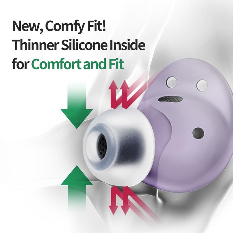 AZLA SednaEarfit MAX for Galaxy Buds 2 Pro Phantom Black (ML), Earbud Tips for Wireless Headphones, Noise Canceling Earbuds Replacement Tips, Samsung-Certified Eartips for Galaxy Buds 2 Pro - Image 3