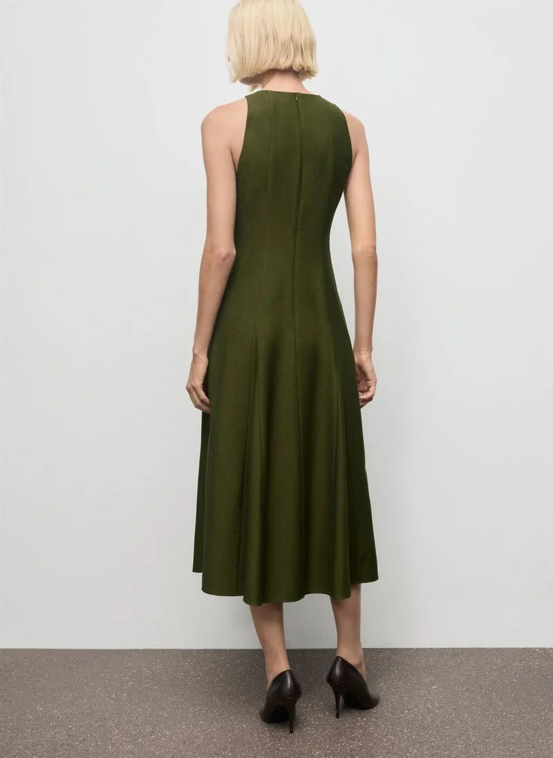 MANGO A-line dress with godets